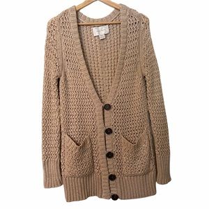 Brochu Walker Gales Cardigan in Oatmeal Wheat Color Women Size S